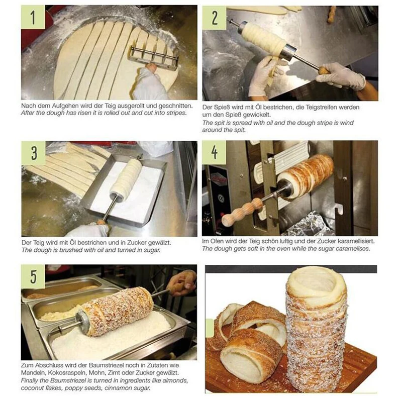 Machine Électrique à Cônes de Crème Glacée pour Donuts, Appareil à Gâteau à la Mode, Hongrie Trdelnik, Jxney