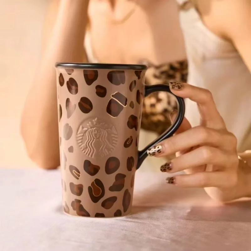 Leopard Print Stainless Steel Water Bottle Series Insulated Tumbler Cup With Straw Coffee Mug Travel Thermal Cup Birthday Gift view 6