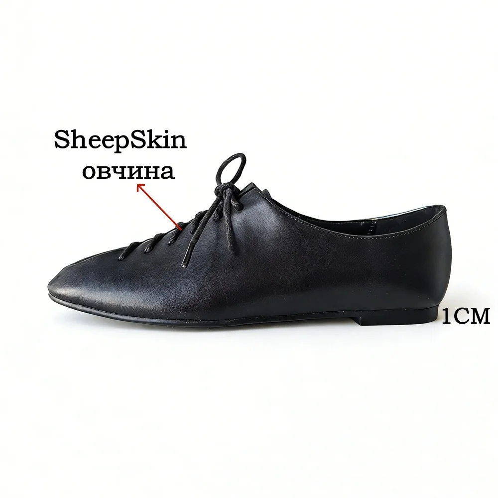 Women's Genuine Leather Platform Loafers - Soft Casual Flats