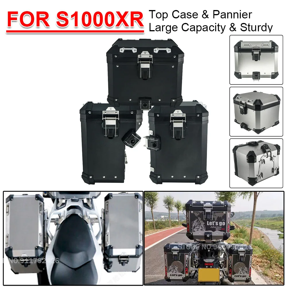 S1000XR Aluminum Left Right Luggage Box Panniers Top Case Storage Travel Storage Boxs For BMW S 1000 XR 2015 2016 2017 2018 2019