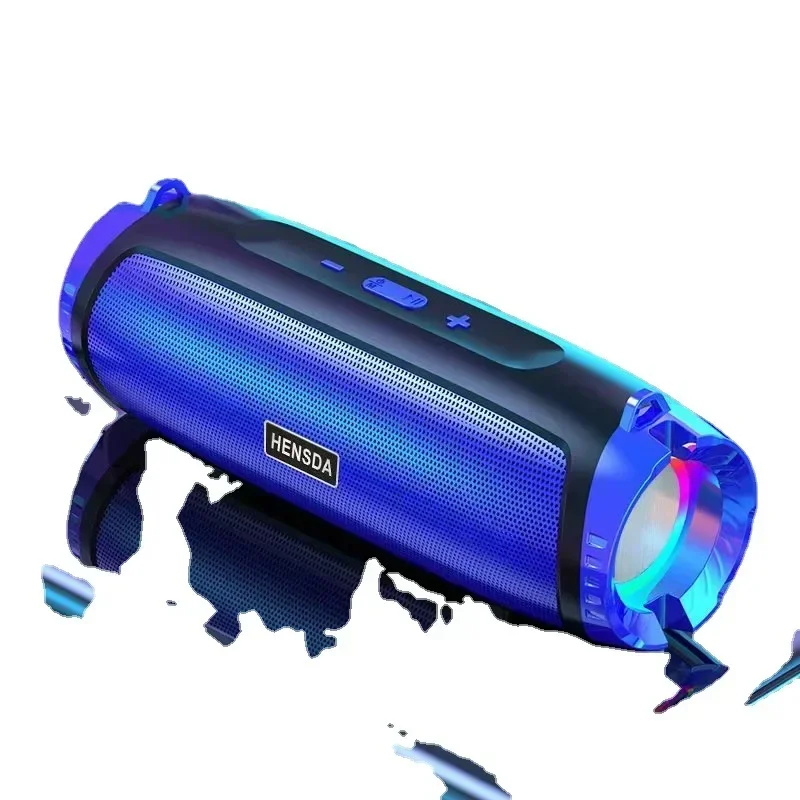 Alto-falante Bluetooth sem fio multifuncional, mini alto-falantes, portátil, caixa de som de alta potência, luz colorida RGB, subwoofer com rádio FM