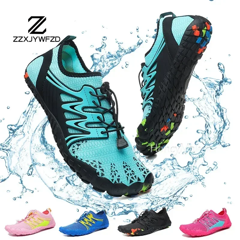 Zapatos para vadear Unisex, zapatos acuáticos de secado rápido, zapatos de agua de drenaje, sandalias para deportes de playa, natación, Yoga, zapatillas de buceo descalzas para surfear