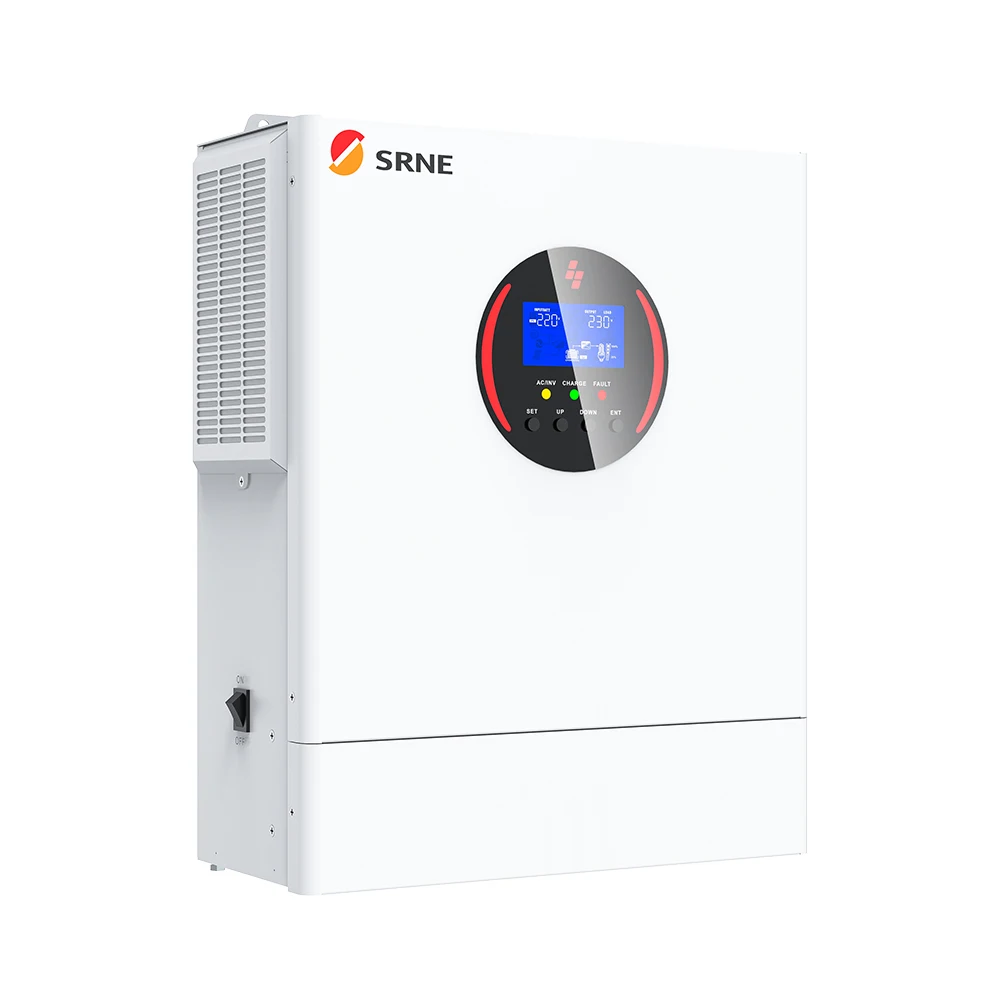 SRNE 5KW 220VAC Off-grid Inverter 48VDC Single Phase Hybrid Solar Inverter PV Max 500VOC Mppt 100A Charger Max Parallel 6 Units