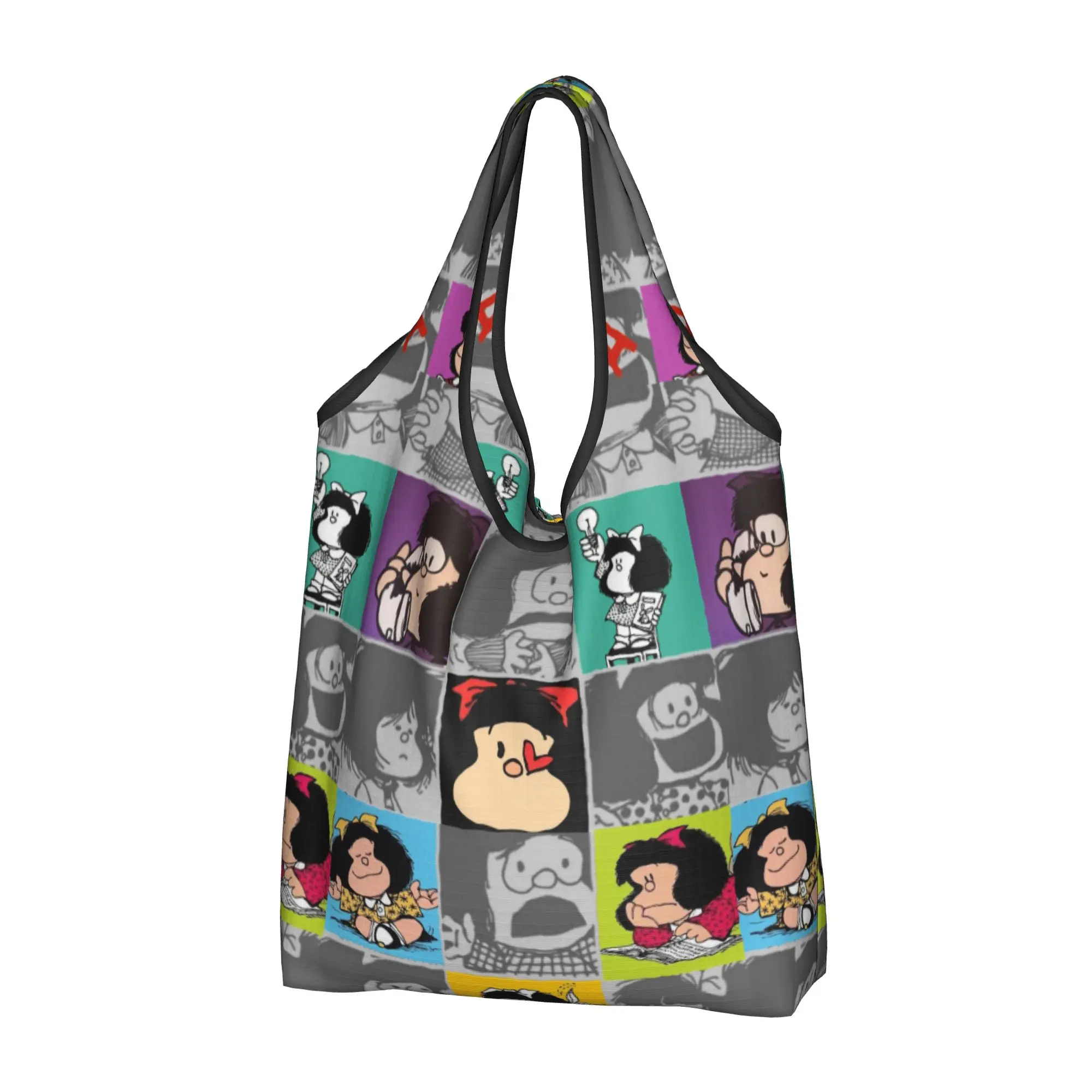 Cute Printing M-Mafaldas Manga Comics Tote Shopping Bag Portable Shoulder Shopper  Handbag