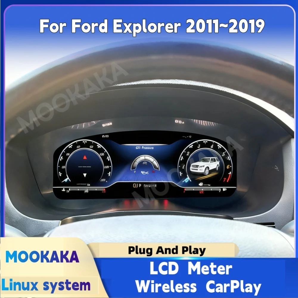Digital Speed Dashboard For Ford Explorer 2011~2019 Car Cluster LCD Meter Virtual Cockpit Digital Instrument Panel Head Unit