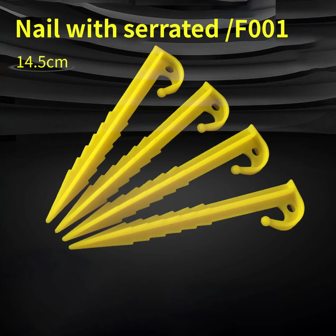 20Pcs Plastic Tent Hook Stakes Camping Tents Accessories Beach Sand Ground Pegs Ground Support Nails Peg Screw Bolt