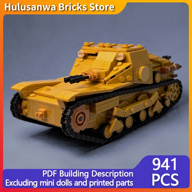 

CV-33 WW2 Military Tanks Model MOC Building Bricks War Equipment Modular Technology Gifts Holiday Assemble Children Toys Suit