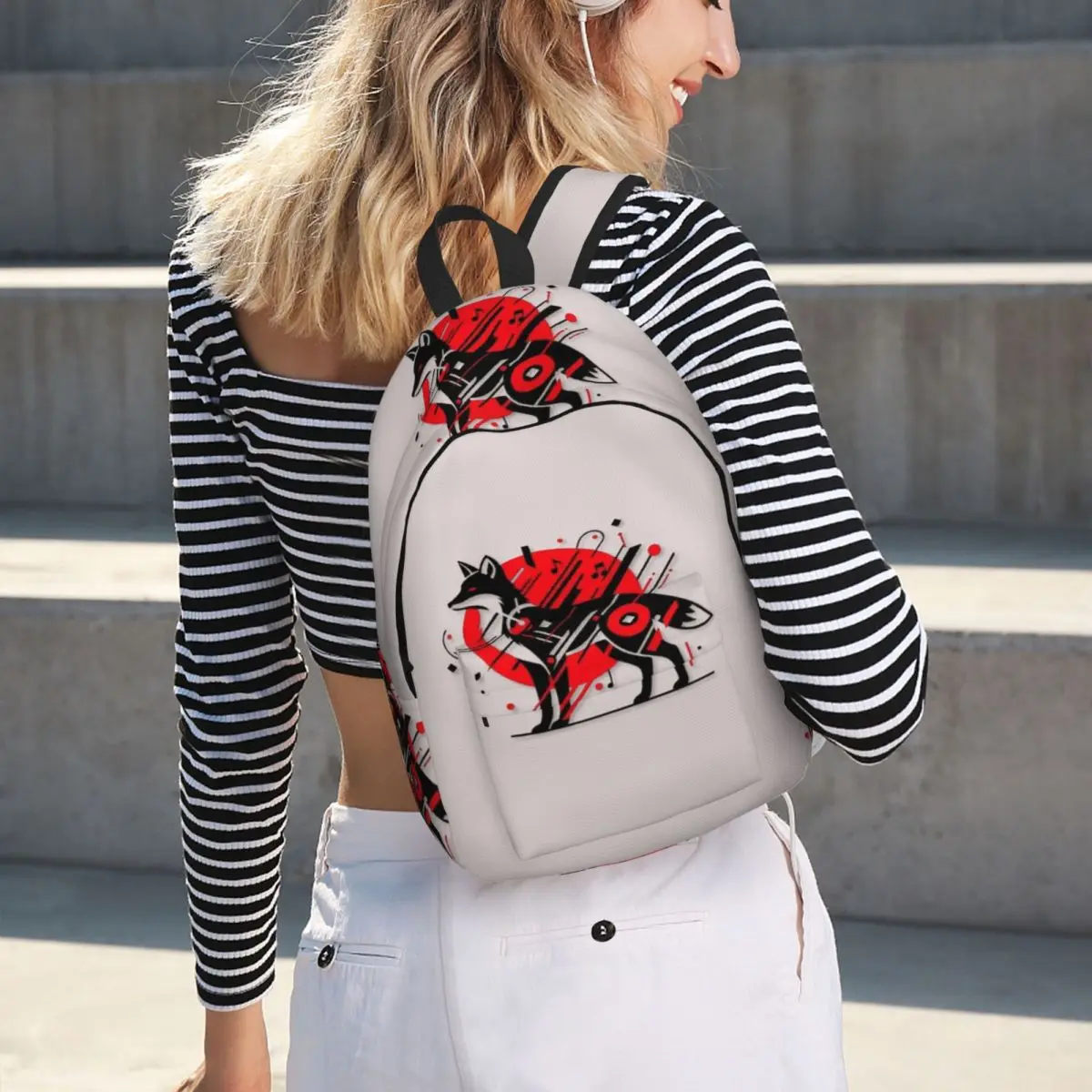 

Fox Backpack Hot Sale Daypack Large Capacity Children BookBag School Bag Shoulder Bags for Men Women