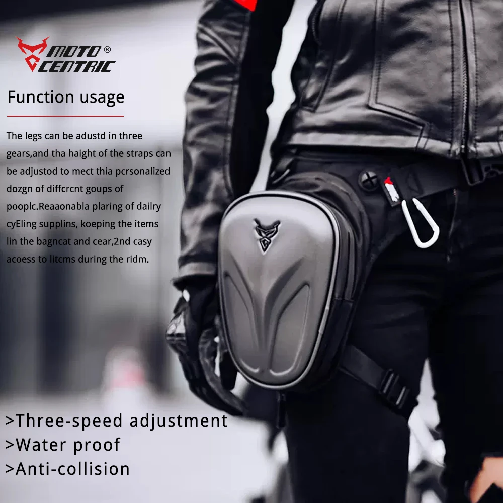 

Carbon Fiber Shell Motorcycle Knight Leg Bag Men Waterproof Motocross Waist Bag Wear-resistant Non-slip Motorbike Drop Leg Bag