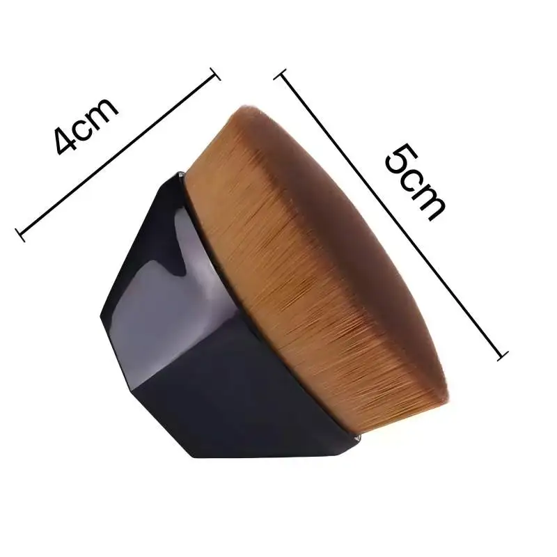 فرشاة كريم الأساس - فرشاة مكياج كريم كابوكي ذات سطح مسطح لكريم الأساس السائل والكريمي |   مسحوق معدني احترافي Br