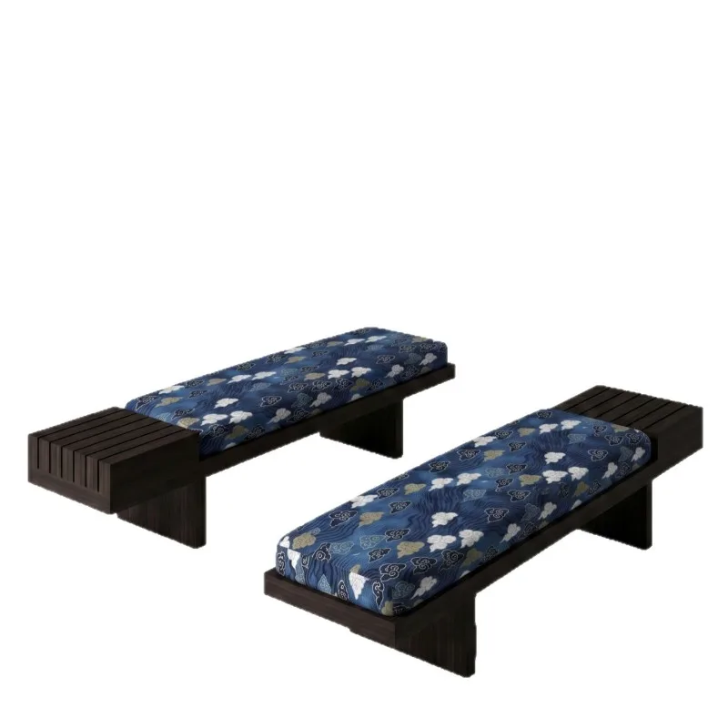 Solid wood bench living room designer sofa stool cloakroom fabric shoe changing stool bedroom end stool