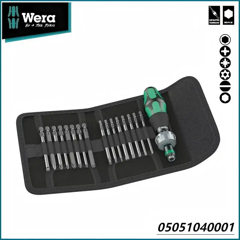 

Wera 05051040001 Отвертка с храповым механизмом Kraftform Kompakt 60 RA | Прецизионный инструмент для сменных мелких зубов