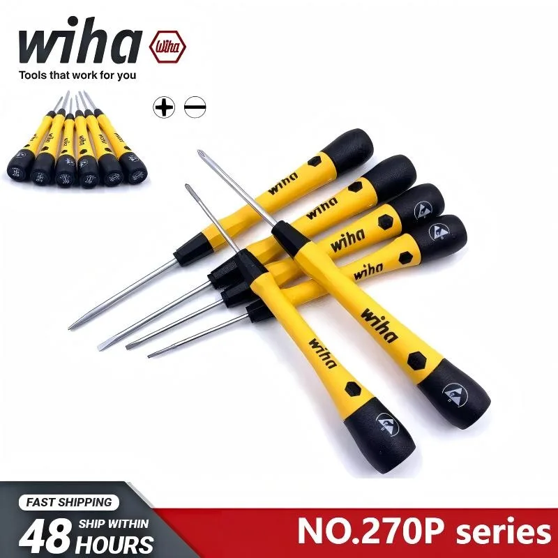 

Прецизионная антистатическая отвертка Wiha 270P/271P - крестовая/плоская, прочная, идеально подходит для ремонта электроники, устойчивая к царапинам