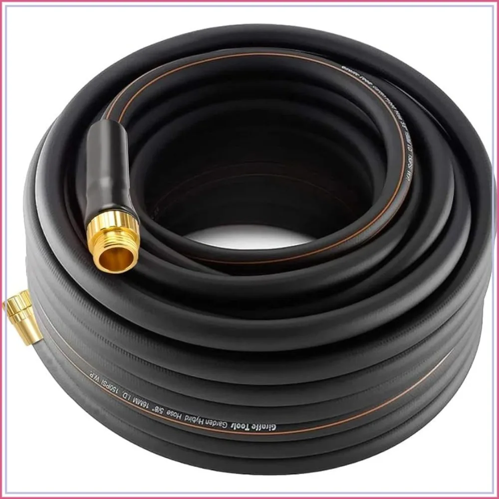 

100ft x 5/8" Heavy Duty Lightweight Flexible Hybrid Garden Hose with Fittings