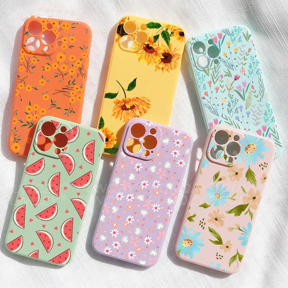 Spring Butterfly flower Phone Case For Realme C33 Cases Realme C30 C31 C35 C55 Soft  Liquid Silicone Back Covers For Realme C33