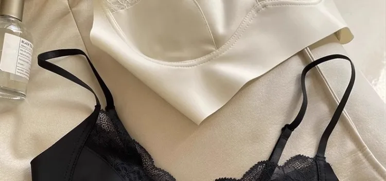 Sujetador sexy de encaje tipo conejita para mujer, sin costuras, con espalda hermosa, sin tirantes, que reduce el tamaño del ...