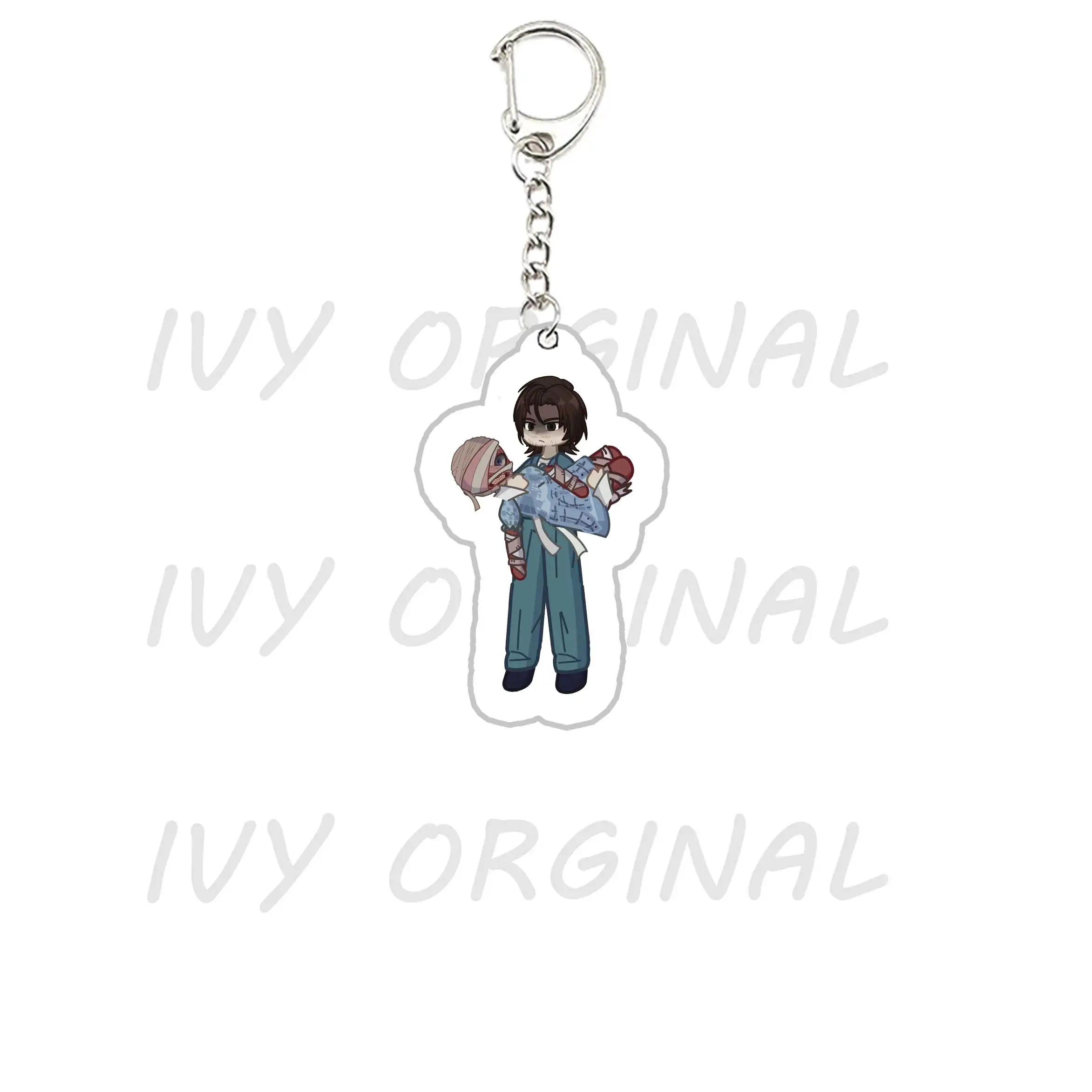 Hot Horror Game Chibis Keychains for Accessories Bag Arcylic Cute Jimmy Curly Anya Sallyface Keyrings Jewelry Friends Gamer Gift