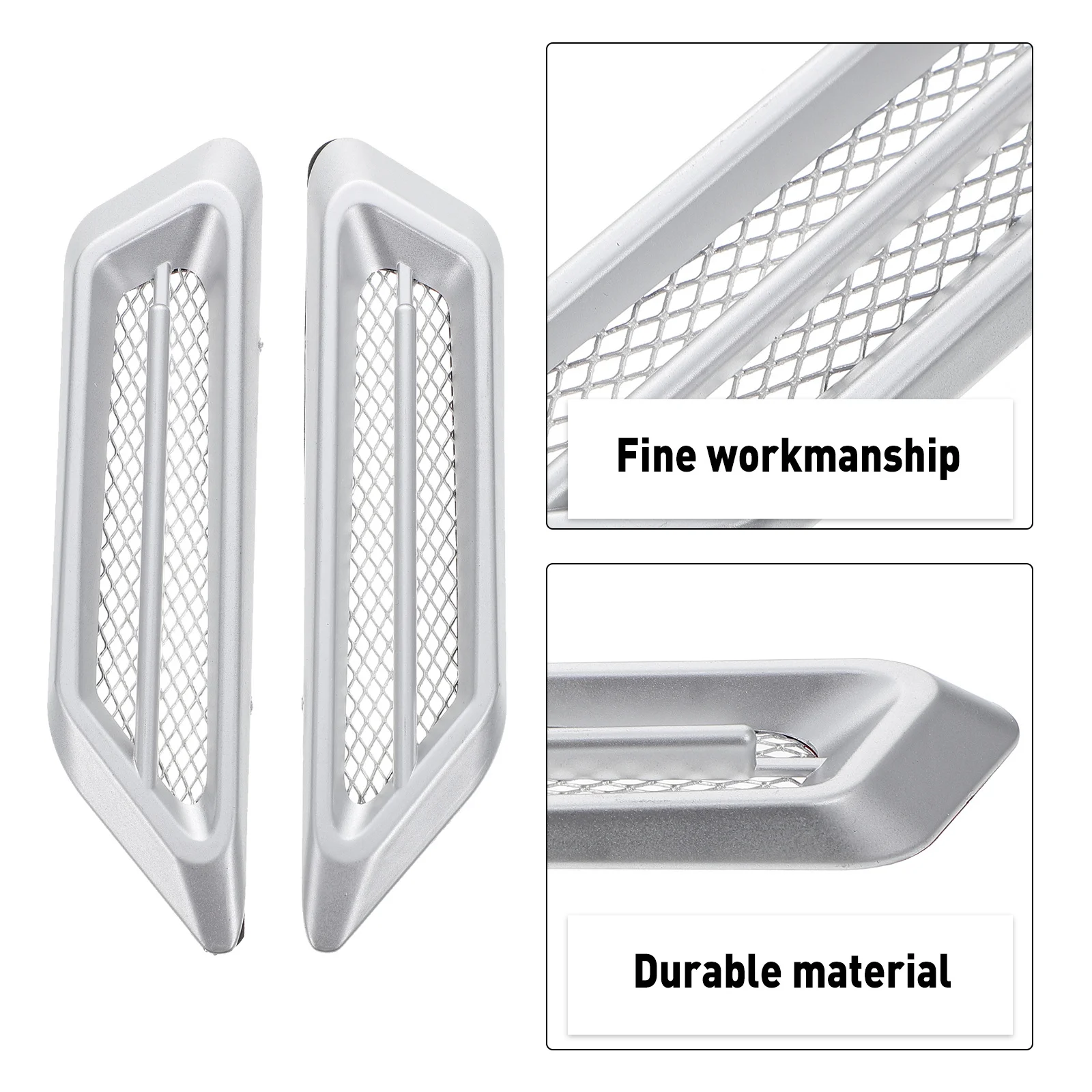 

1Pair Adhesive Air Flow Vent Decor Shark Durable ABS Long Lasting Car Decoration Air Flow Vent Decoration