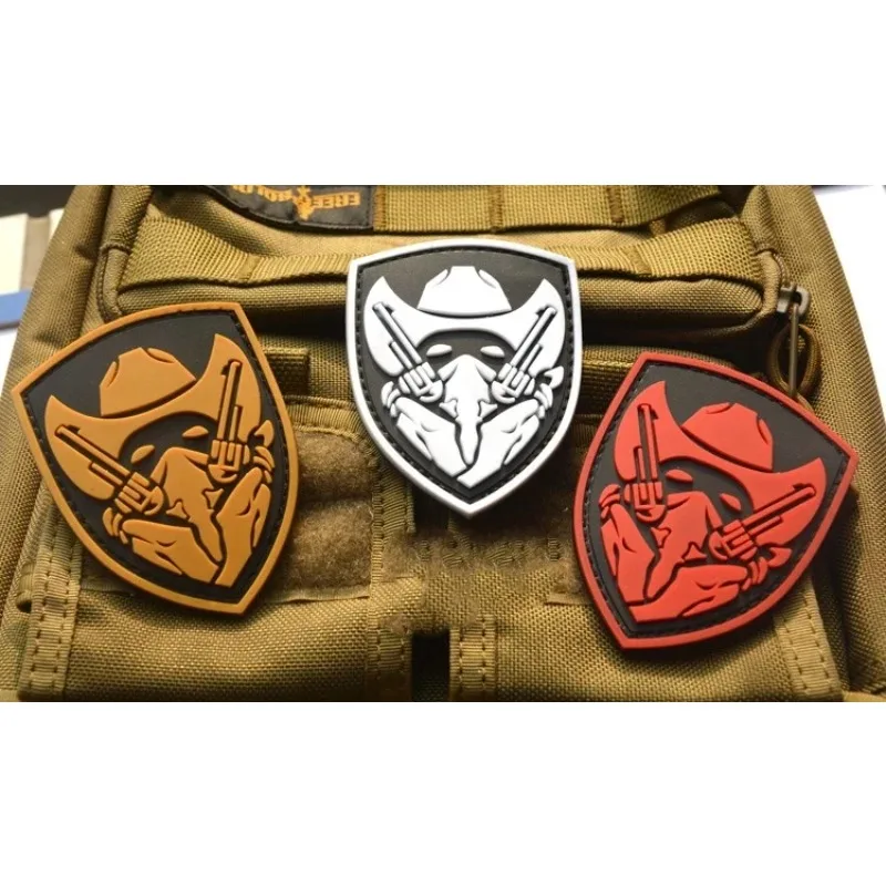 Medal of Honor Morale Badge Luminous Hook and Loop Patches Armband Eagle Cowboy PVC Military Patch Tactical Backpack Stickers