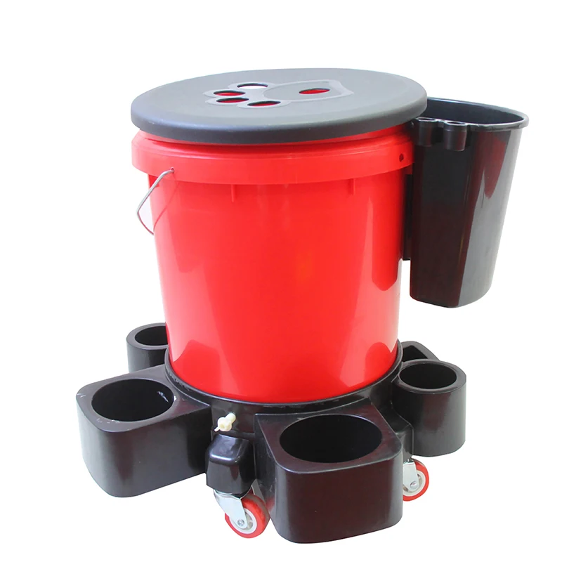Universal Portable Auto Wash Bucket Organizer Car Detailing Tool External Hanger Barrel Storage Accessories