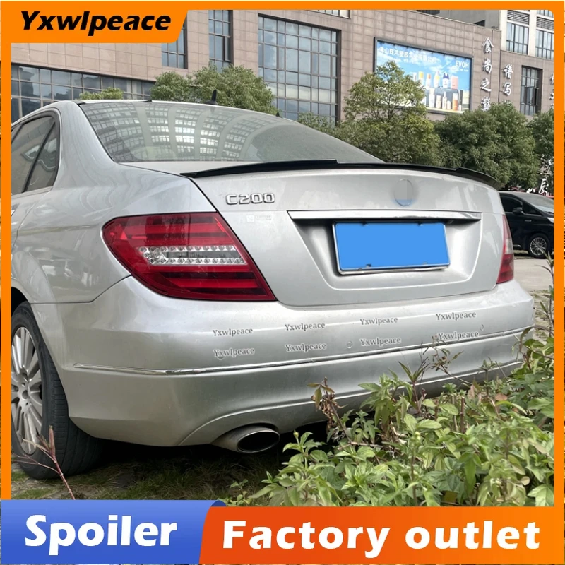 

For Mercedes Benz C Class W204 2007 2008 2009 2010 2011 2012 2013 2014 ABS Gloss Black Rear Trunk Lip Spoiler Car Accessories