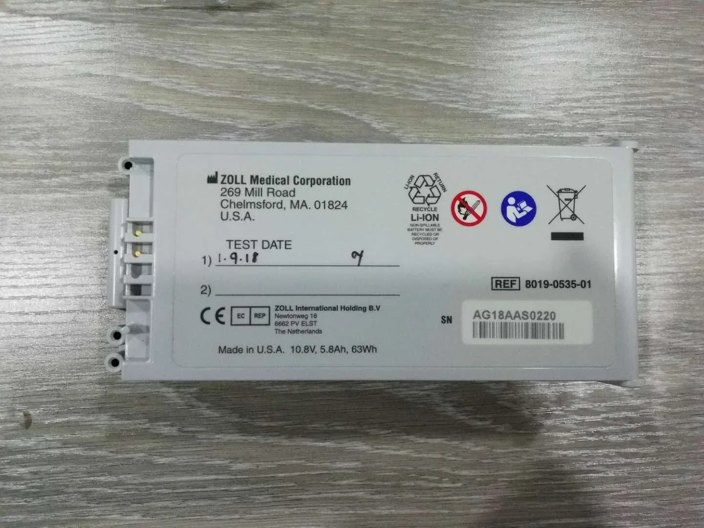 Zoll Zoll R series X series  battery REF: 8019-0535-01