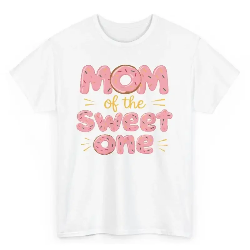 Mom Of The Sweet One Funny T Shirt Birthday Party Novelty Donut