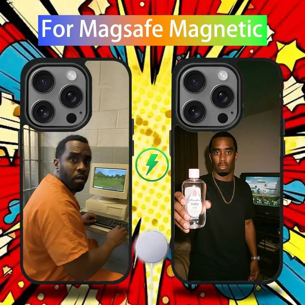 

Funny D-Diddy Phone Case For iPhone 16,15,14,13,12,11,Pro,Max,Plus,Mini,SE4,E Magnetic Magsafe Wireless Charging