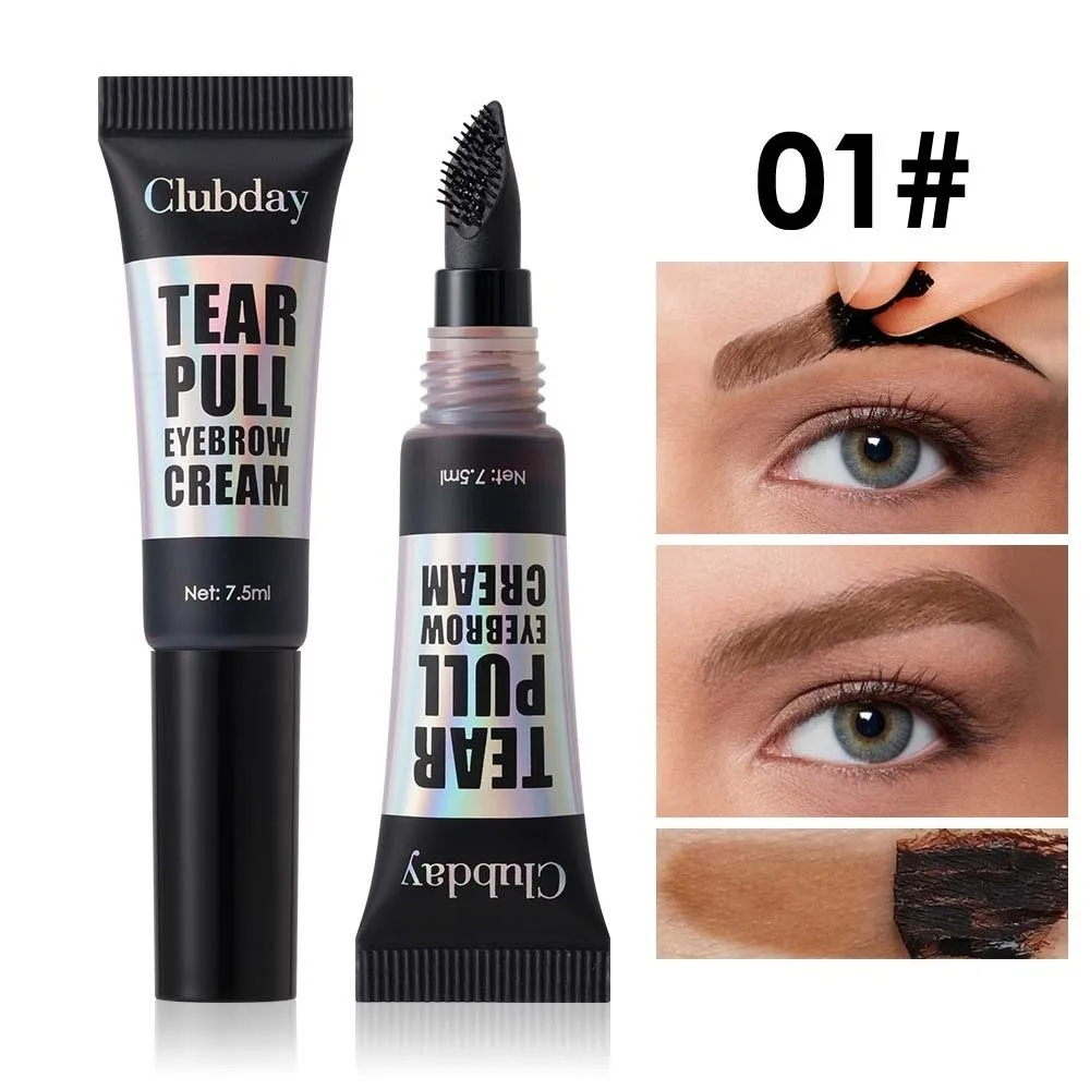Easy To Apply Long Lasting Peel-off Eyebrow Cream 7.5ML Makeup Tear-off Brow Gel Silky Oil Eyebrow Cosmetics Wedding