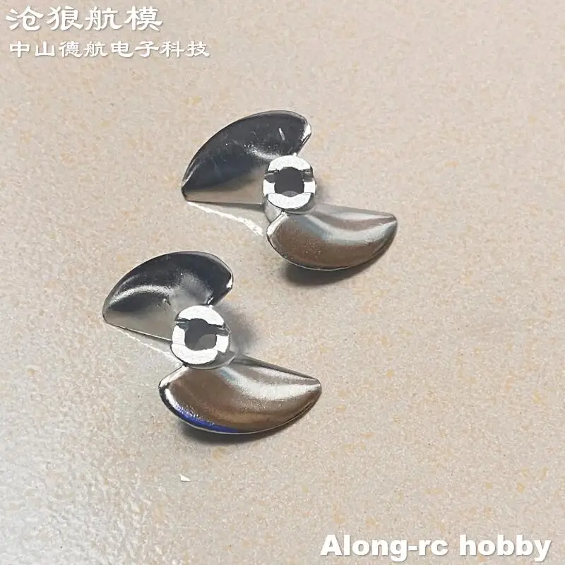 2 Stuks Rc Model Boten Onderdeel 40Mm Metalen Propeller Voor Volantex Rc Vector80 V798-2 798-4P 798-3 SR85 Atomic SR80 Pro