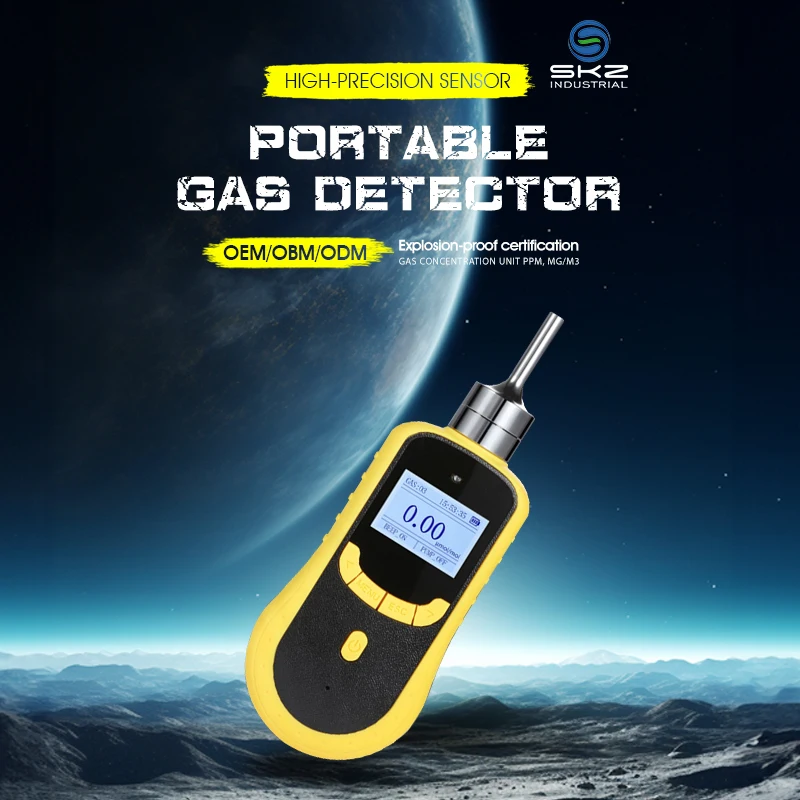 SKZ1050 Portable laboratory Hydrogen chloride HCL gas leakage detector with alarming function 0-1000ppm