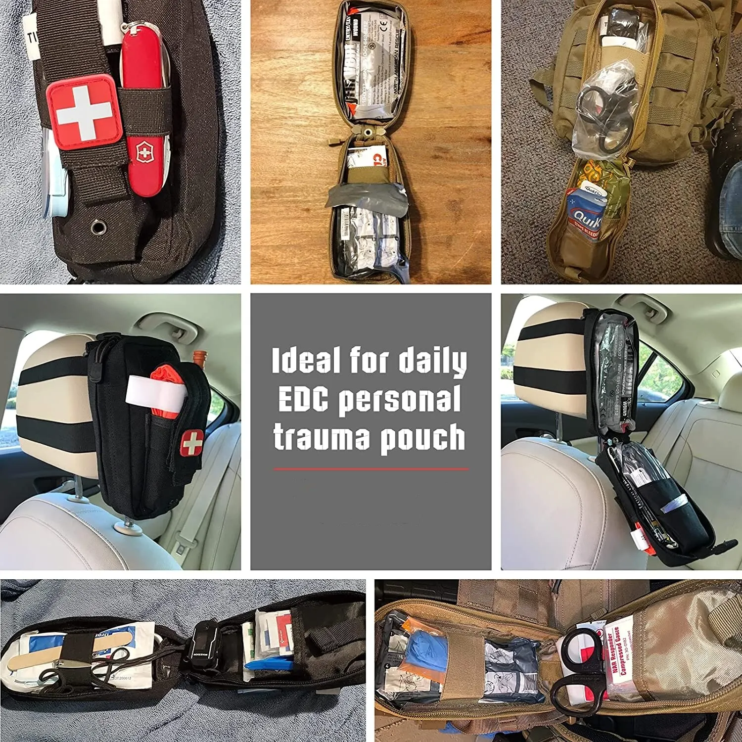 Tactical EMT Kit di pronto soccorso borsa con laccio emostatico forbici fasciatura per emergenza IFAK Trauma Combat