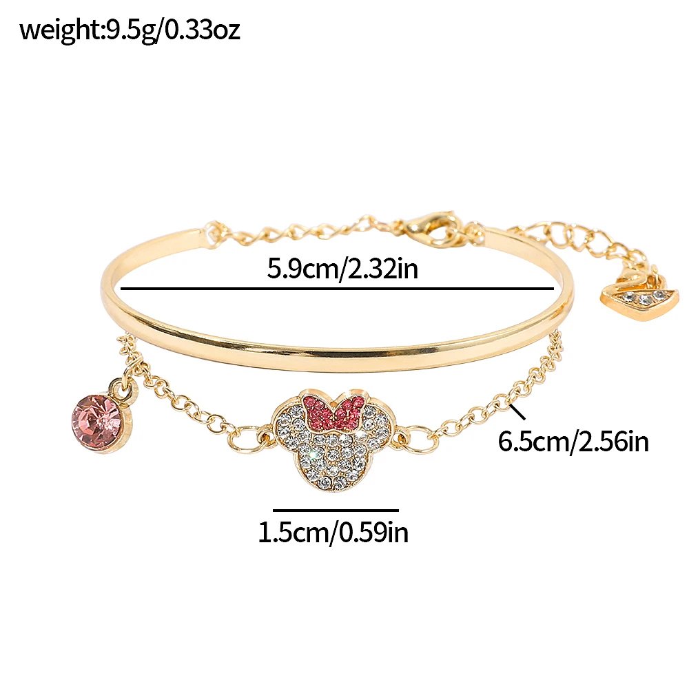 إكسسوارات قلادة أنيقة وبسيطة من حجر الراين من ديزني ميني هدية عيد ميلاد نسائية ساحرة لصديقتك #6