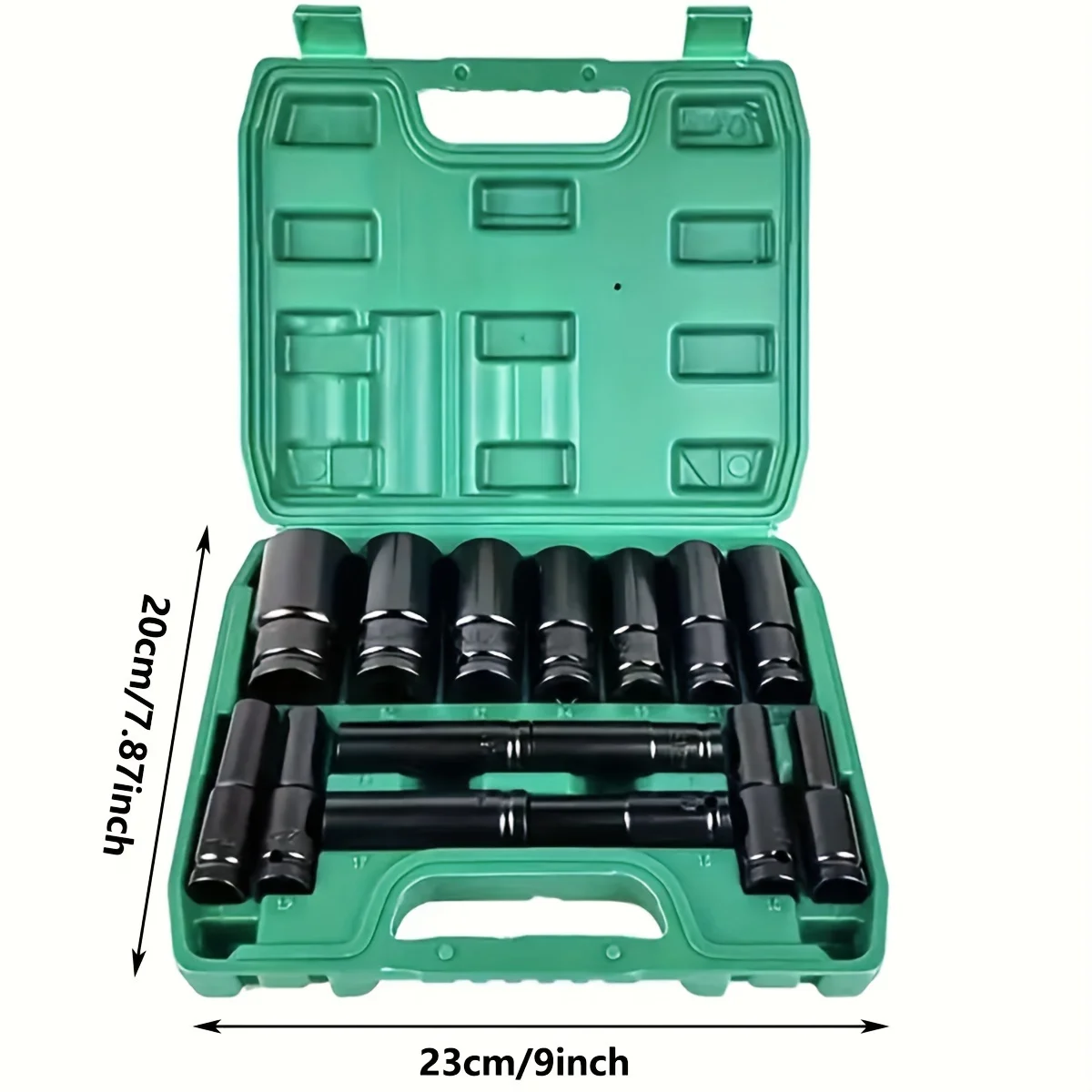 15 Pieces of 1/2 Inch Hex Impact Wrench Sockets(8-32mm), Heavy-duty Socket Set for Automotive Repair