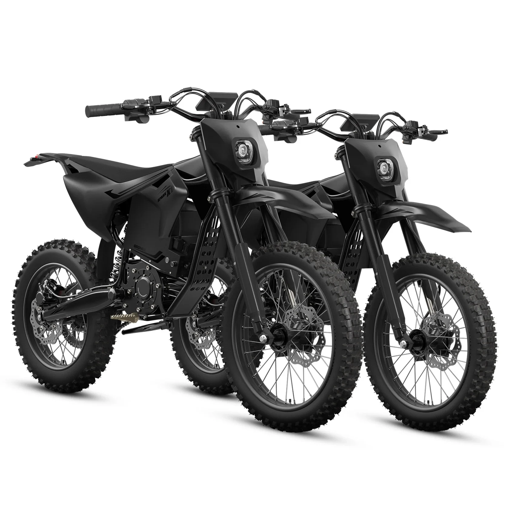 QRONGE X1 Spark L Electric Dirt Bike, 4500W Peak Electric Bicycle, 60V 28.8Ah Up to 50MPH & 60 Miles Electric Motorcycle, Full Suspension 17"/14" Off-Road Tire E-Dirt Bike for Adults Teens 1-Year Warranty image 4