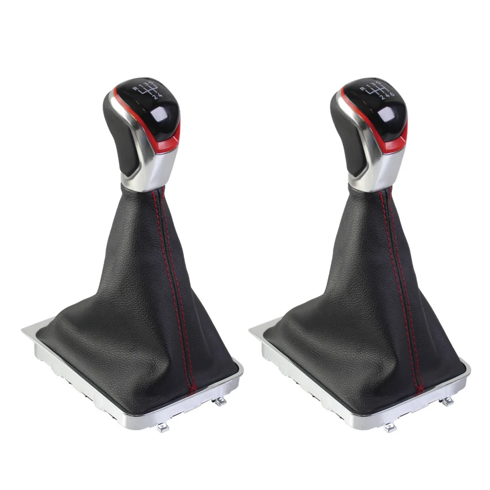 

5/6 Speed Manual Shift Knob and Bracket Base Assembly for Passat For B6 2005-2011 Comfortable Grip Stylish Red Finish