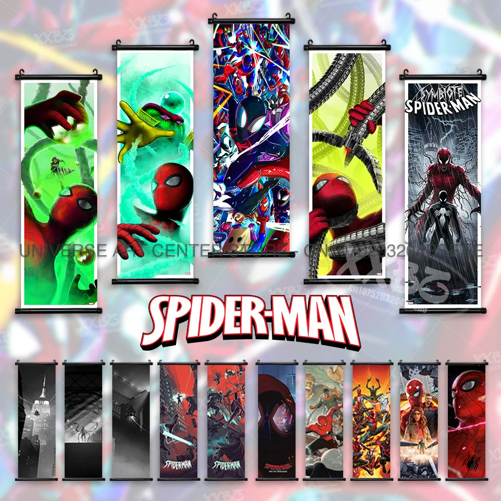 

Spider Man Posters Venom Wallpaper Avengers Hanging Painting Black Cat Wall Art Daredevil Scrolls Picture Deadpool Home Decor