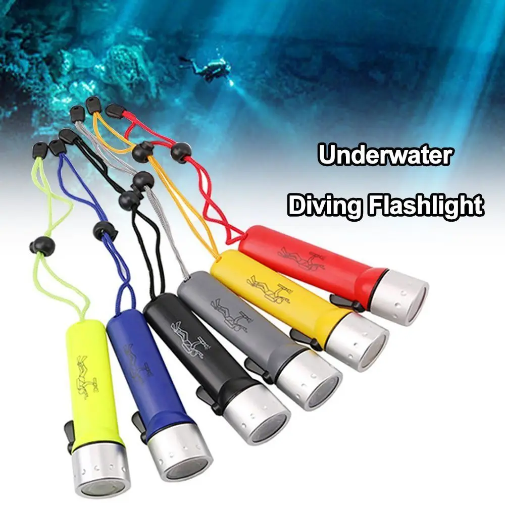 Waterproof Led Diving Flashlight Strong Underwater Lighting Outdoor Torch Emergency Lighting ABS Fish work light