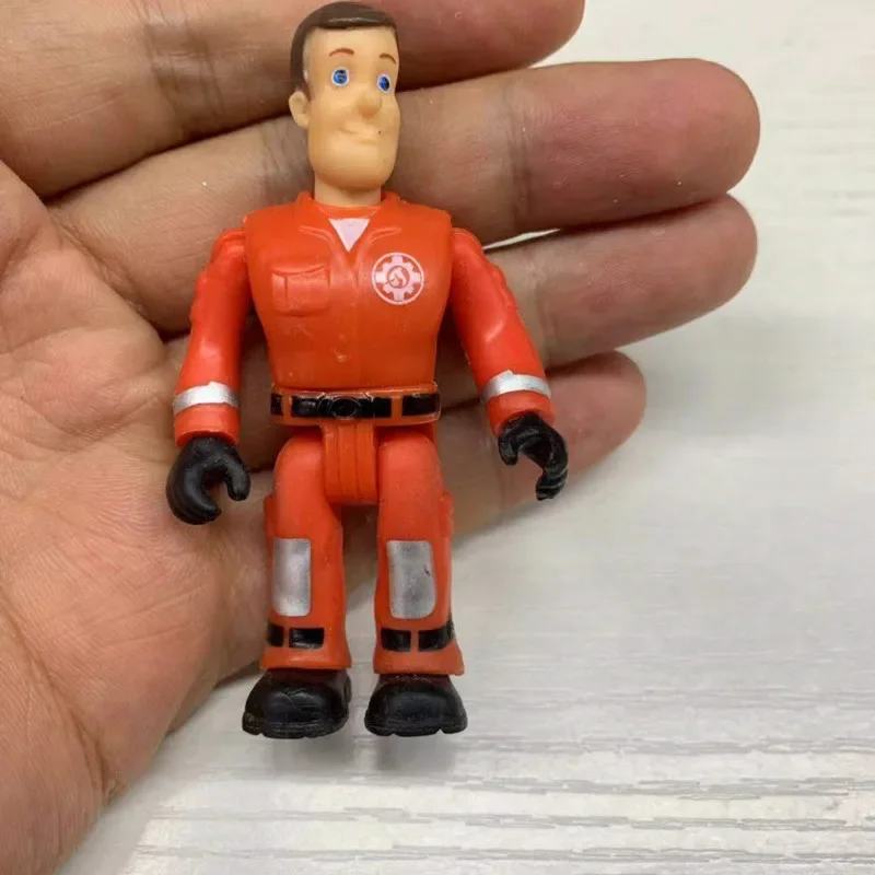 8pcs Joint Movable Fireman Sam Action Figure Toys Anime Fire Woman Figuras Dolls for Children Diy Birthday Gift