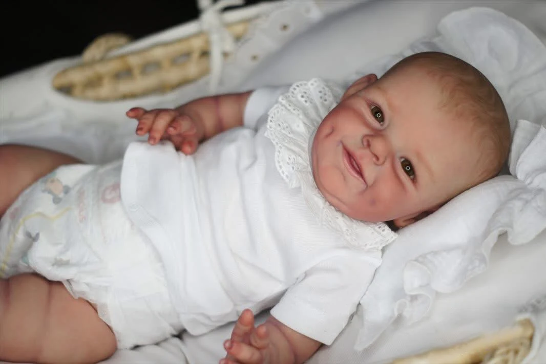 NPK-Muñeca Reborn de 22 pulgadas, versión Shaya, bonito niño pequeño, tamaño Real de 3 meses, juguete realista de tacto suave para edades de 3 a 15 años