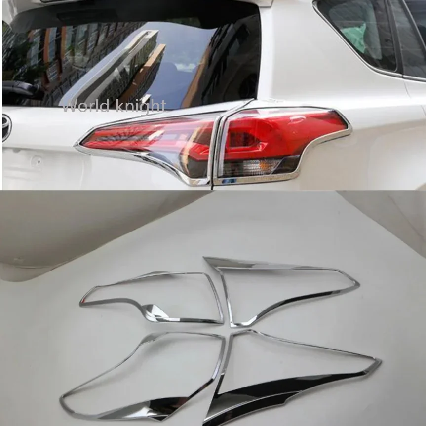 

Fit For Toyota RAV4 RAV 4 2016 2017 2018 ABS Chrome Rear Tail Light Lamp Taillight Cover Trim Frame Sticker Car Accessories