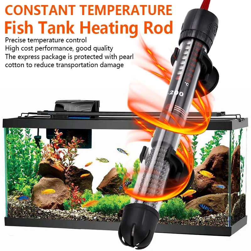 

Aquarium Constant Temperature Heating Rod 50-300W Adjustable Fish Tank Water Heater Submersible Thermostat Heater 110V-240V