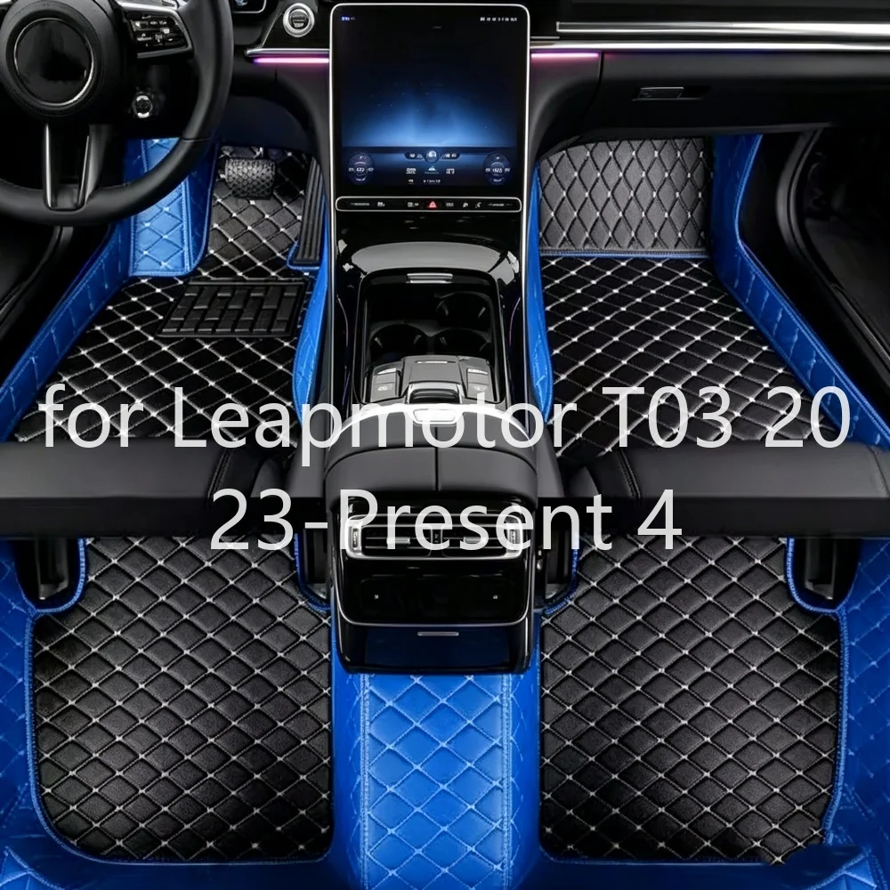 Tappetini per auto di lusso, personalizzati, per Leapmotor T03 2023-Presente, 4 posti, in gomma TPE resistente, impermeabili, antiscivolo, protezioni per interni, tappetini 26S535
