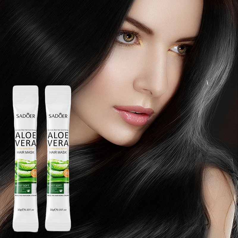 Aloe Vera Hair Mask Portability Gentle Repair Damage Deep Moisturize Improve Dryness Frizzy Soft Smooth Shiny Hair Conditioner