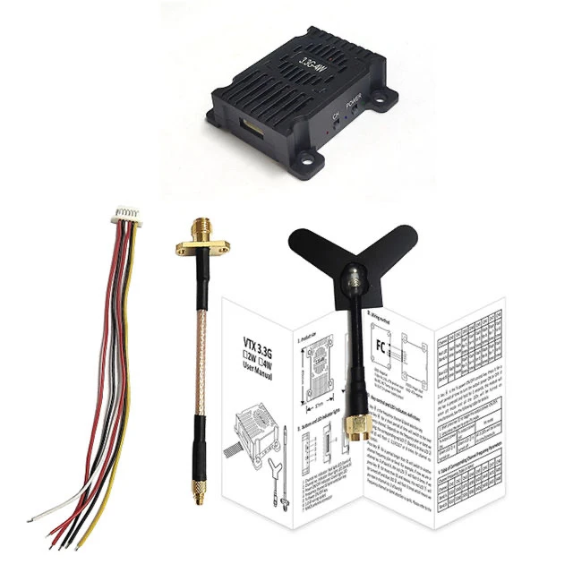 3.3G 4W VTX Picture Transmission FPV Crossing Machine VRX Drone Video 3.3Ghz