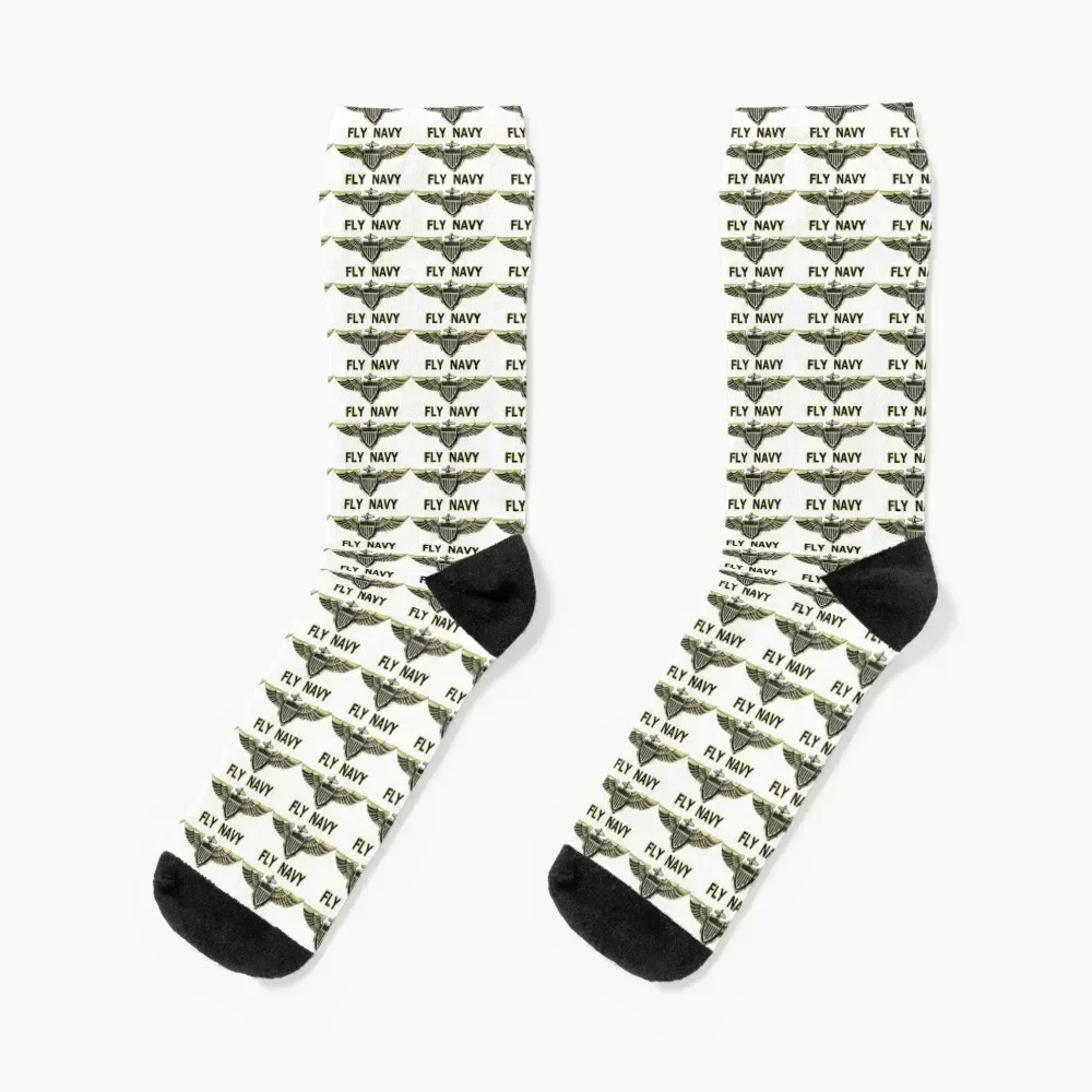 

Naval Aviator Wings Socks hockey retro Thermal man winter kids Designer Man Socks Women's