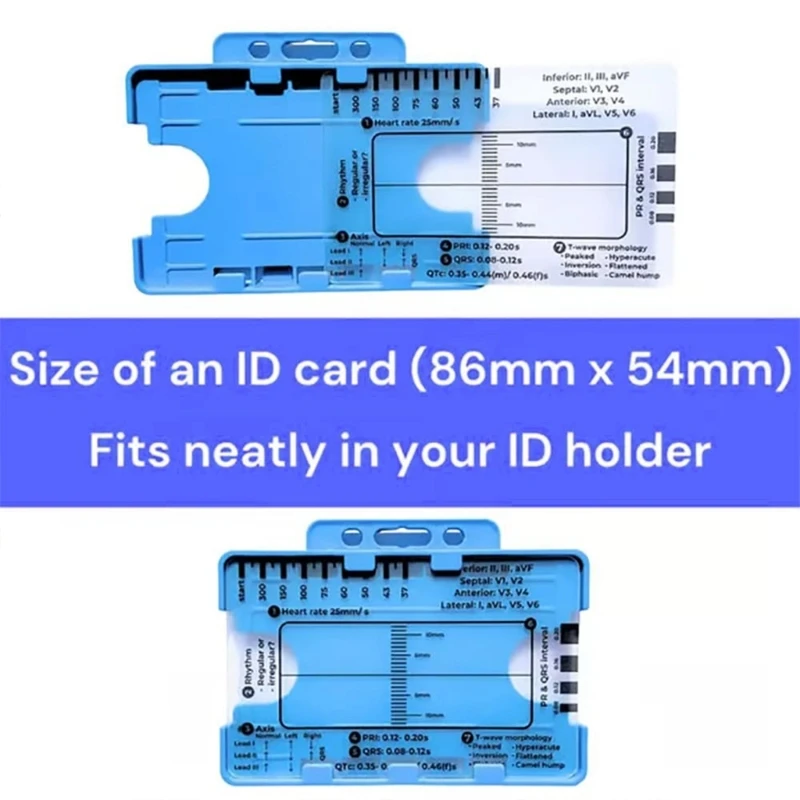 Plastic Electrocardiogram 7 Step Ruler Card For Precise Measurements Quick Assessments Hospitals Clinics Educational Use