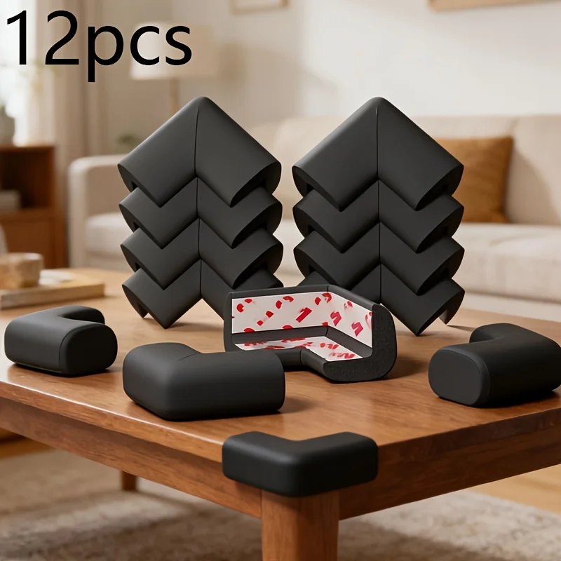 

12 шт. пенопластовых защитных уголков с предварительно нанесенной клейкой лентой - защитные накладки для мебели, каминов, столов