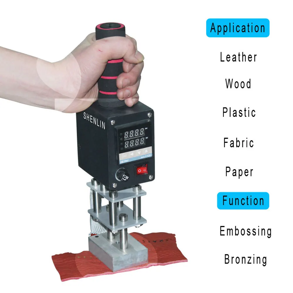 Logo Stamper Tool Hot Stamping Machine Handheld Foil Bronzing Equipment easy handle Brand Printing Machine Package Coder