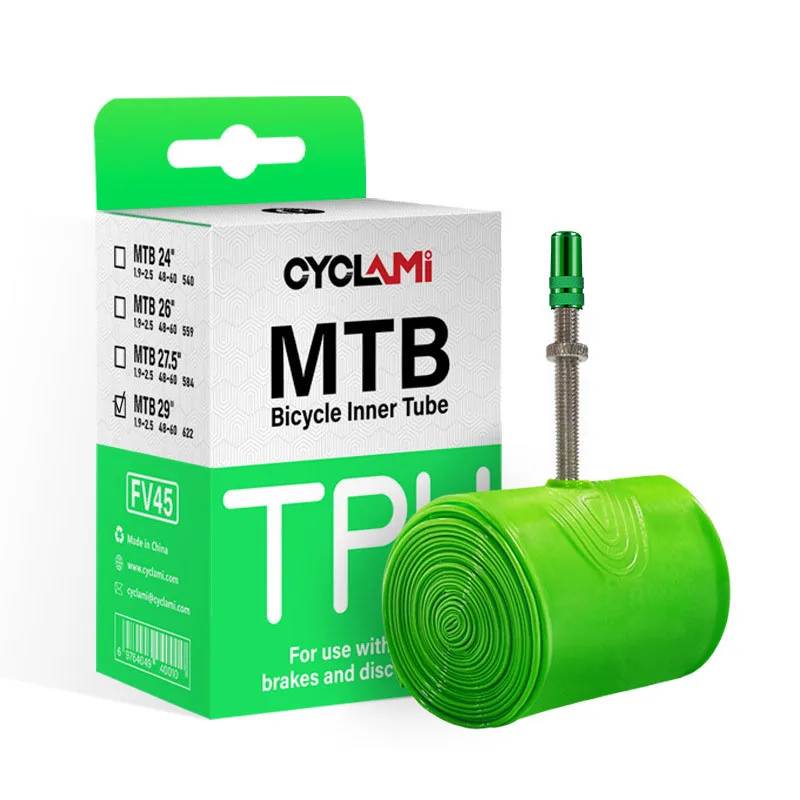 

Внутренняя шина велосипеда Cyclami Presta Valve Ultra-светильник TPU выдерживает тепло, высокая эластичность, применяется для дорожного велосипеда 700X18/23/25/28/30/32C
